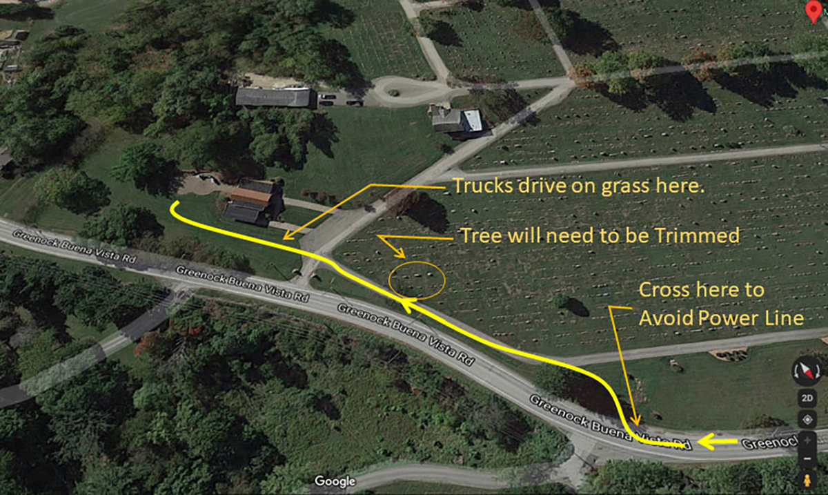 Columbarium Site Access for Installation