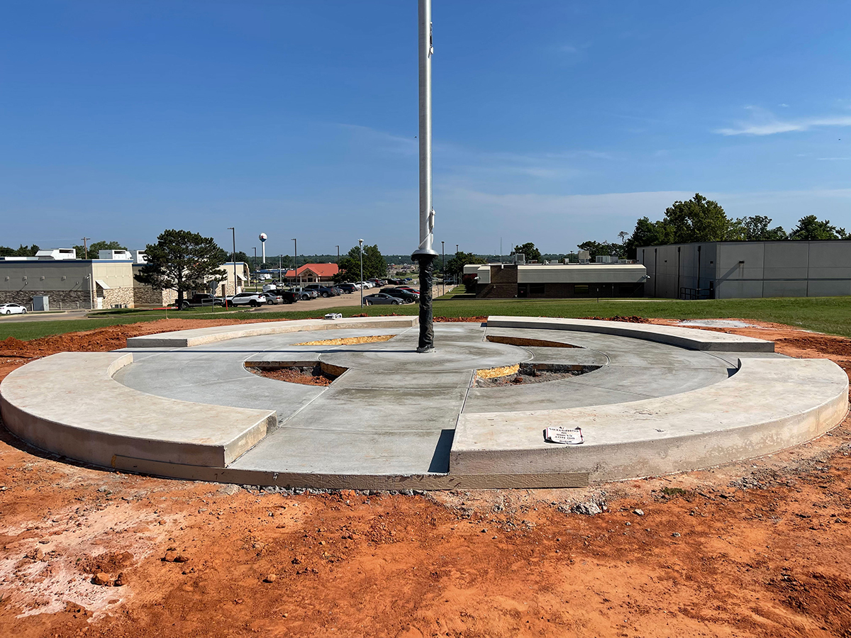 Columbarium Foundation curved