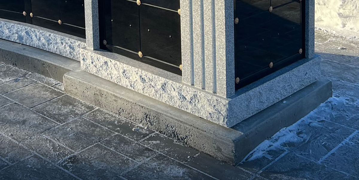 Raised Columbarium Installation foundation