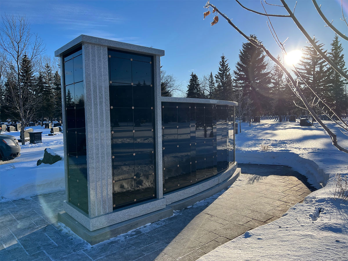 Winter Columbarium Installation